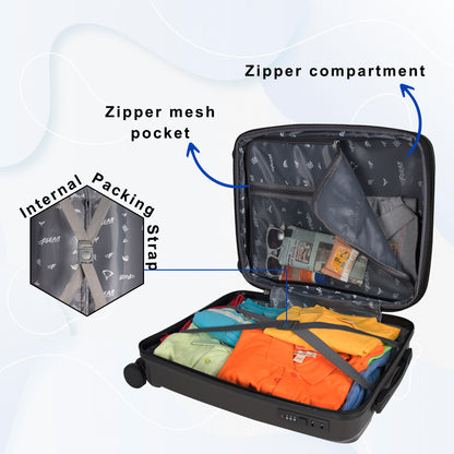 Goliath 20" Grey Expandable Cabin (Small) Suitcase