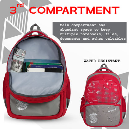 Battleship 32 L Red Grey Backpack