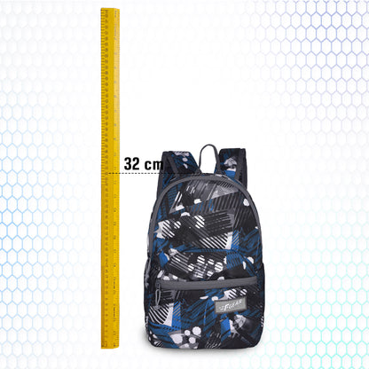Ferris Geometric Blue Black Backpack