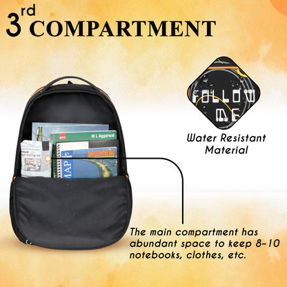 Follow Me 35L Black Orange Backpack
