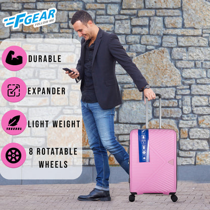Goliath 24" Pink Expandable Medium Check-in Suitcase