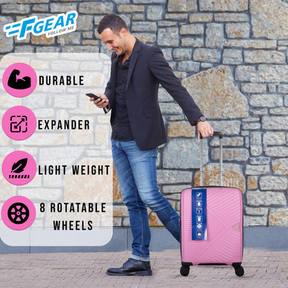 STV PP03 20" Pink Expandable Cabin (Small) Suitcase