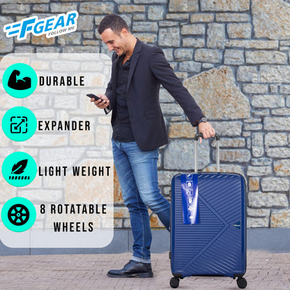 Goliath 24" Light Blue Expandable Medium Check-in Suitcase