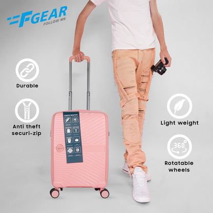 STV PP02 20" Peach Expandable Cabin (Small) Suitcase