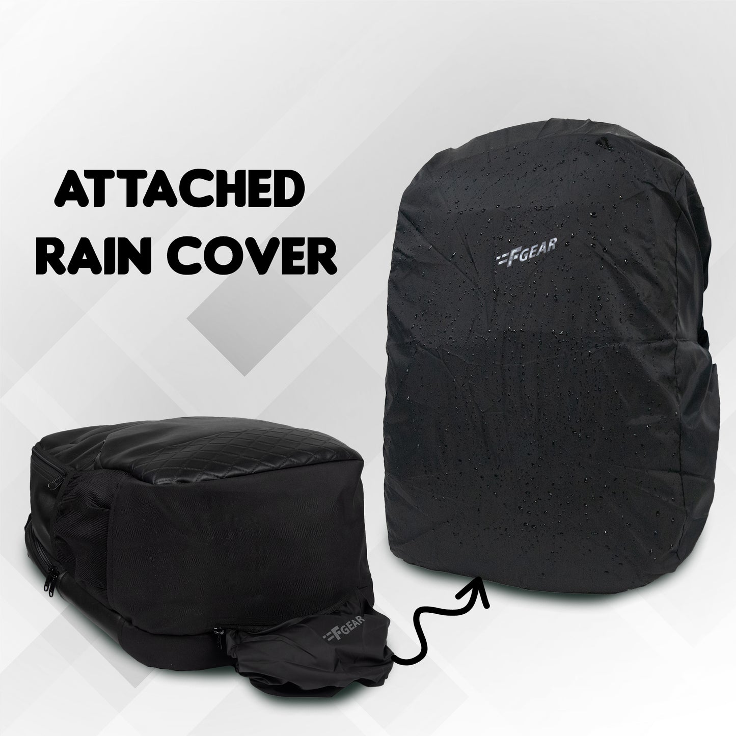 Luxur V2 27L Black Laptop Backpack with Raincover
