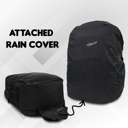 Luxur V2 27L Black Laptop Backpack with Raincover