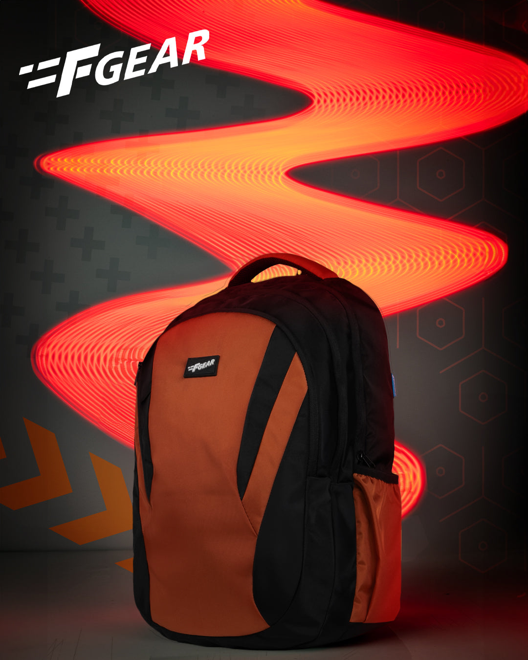 Vern 31L Black Brick Orange Backpack