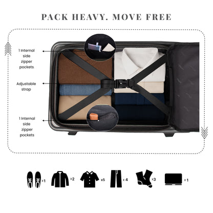 Montreal Small Cabin Pro Steel Grey 54 cms Front-Opening Strolley