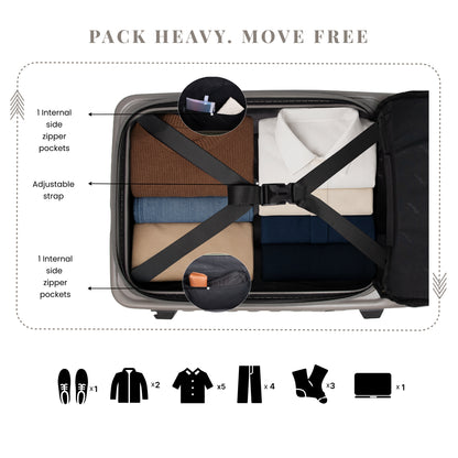 Sedona Small Cabin Pro Taupe 55 cms Front-Opening Strolley