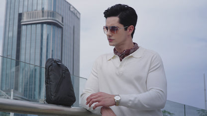 Mykanos 4L Black Crossbody Sling Soft Bag