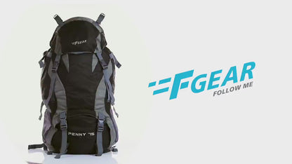Penny 75L Green Gry Rucksack with Rain Cover