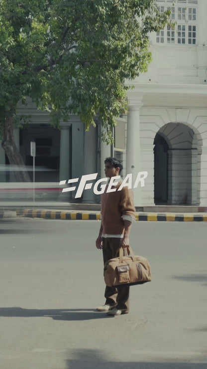 Cairo 38L Canvas Khaki Duffle Bag