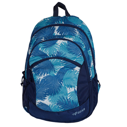 Nico 17L Ferns Aqua Navy Blue Backpack
