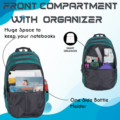 Raider 30L Aqua Blue Backpack With Rain Cover