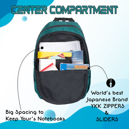 Raider 30L Aqua Blue Backpack With Rain Cover