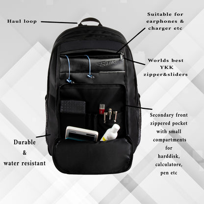 Odin 40L Black Laptop Backpack