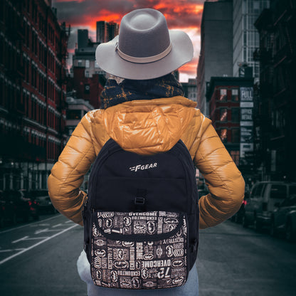 Edison 30L Backpack with Lunch Pouch Black White