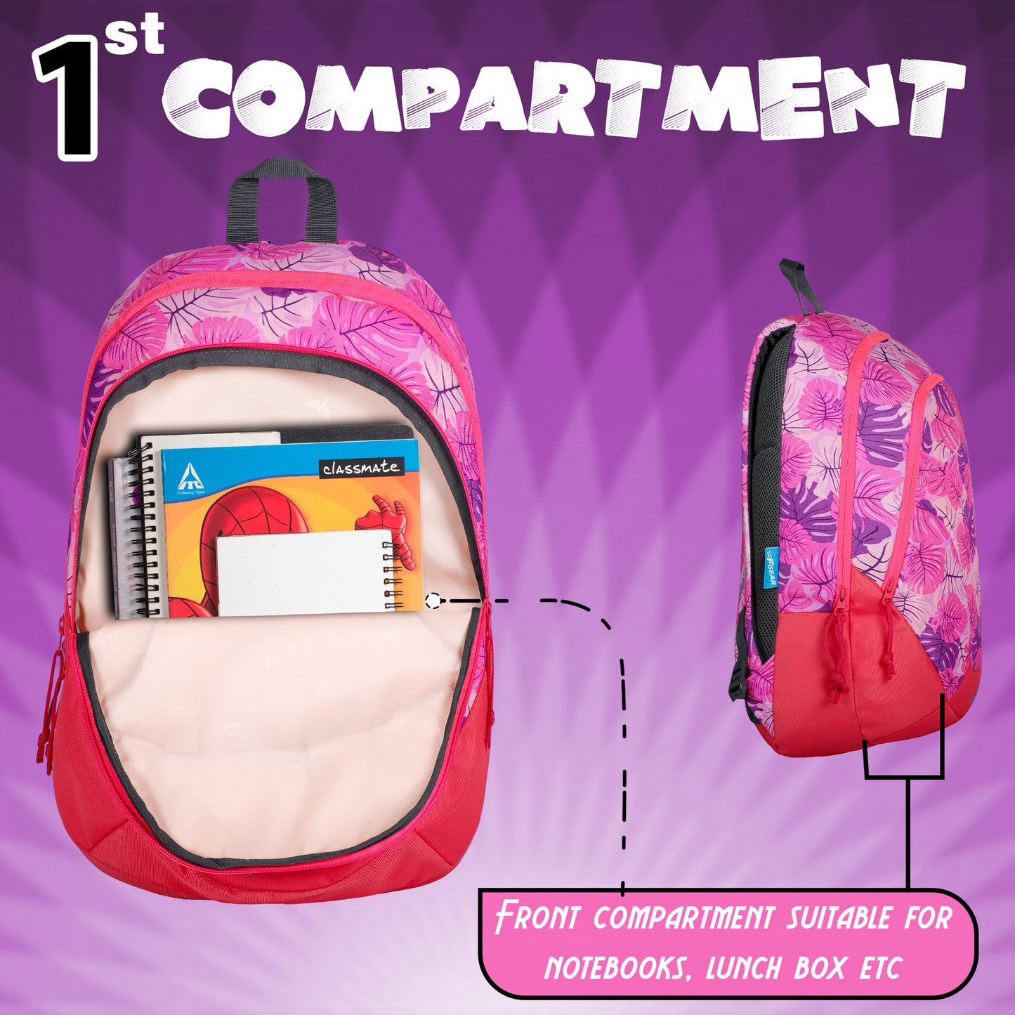 Amari 12L Tropical Pink and Purple Backpack
