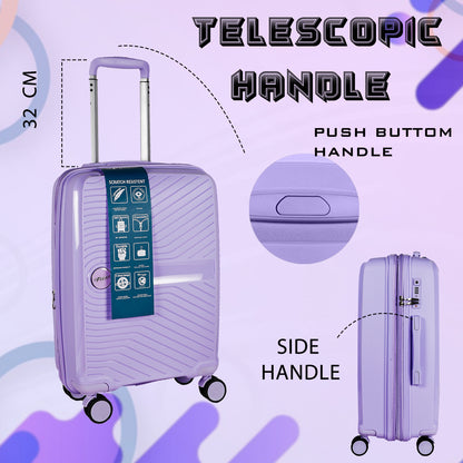 STV PP02 20" Lavender Expandable Cabin (Small) Suitcase