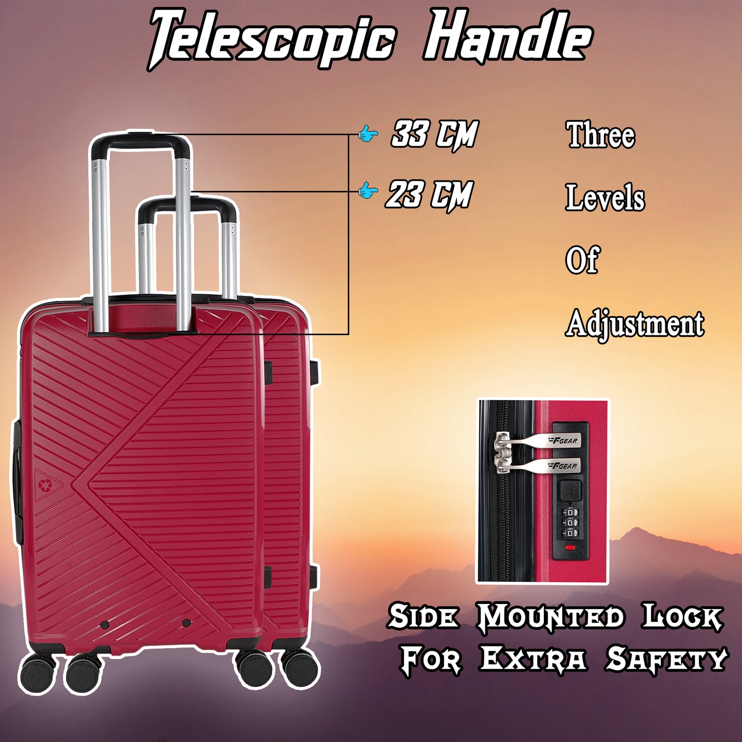 Eagle PP03 28" Rosebud Large Check-in Suitcase