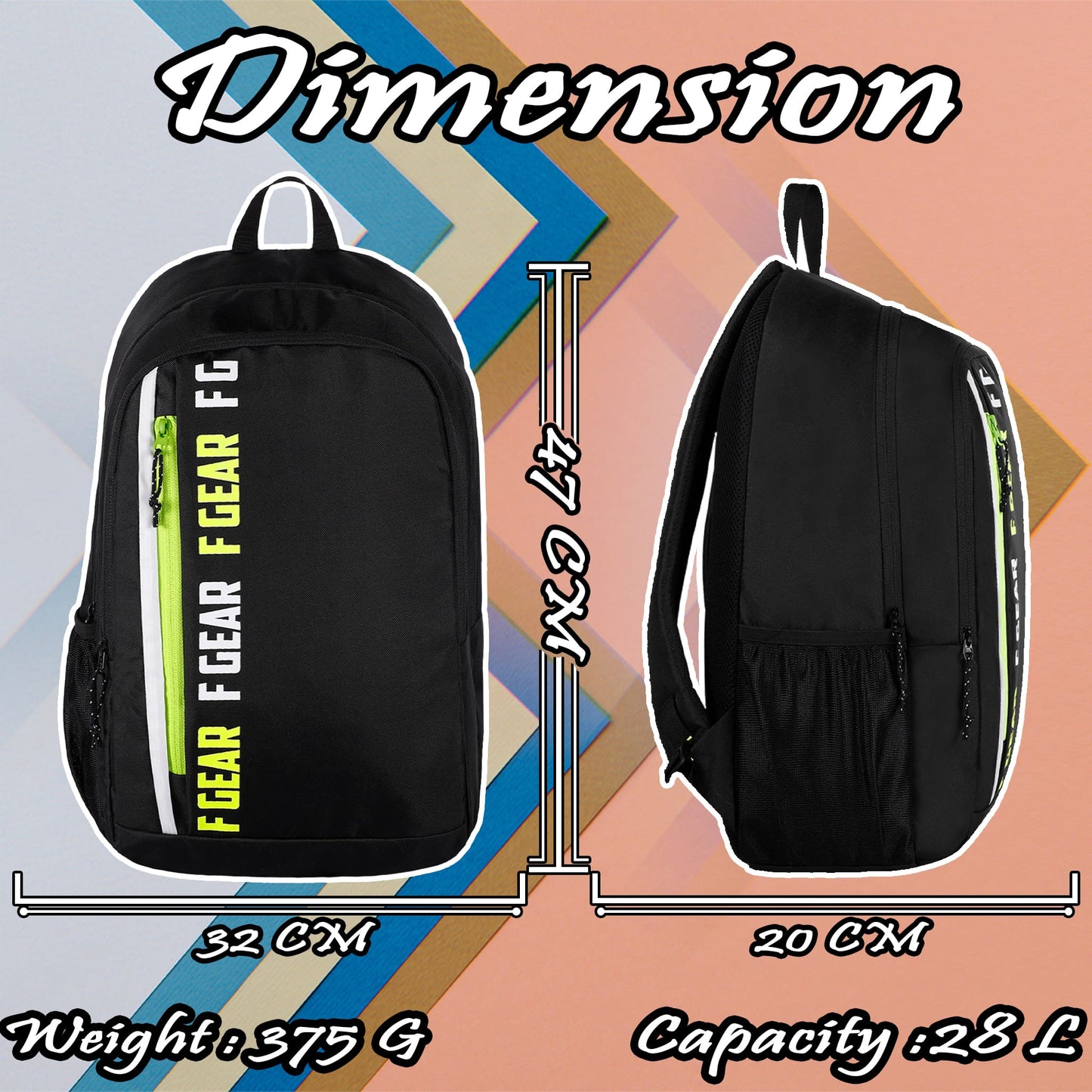 Mirth 28L Black Backpack