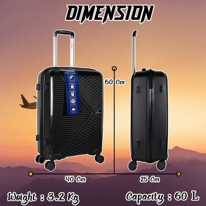 Eagle PP03 24" Black Medium Check-in Suitcase