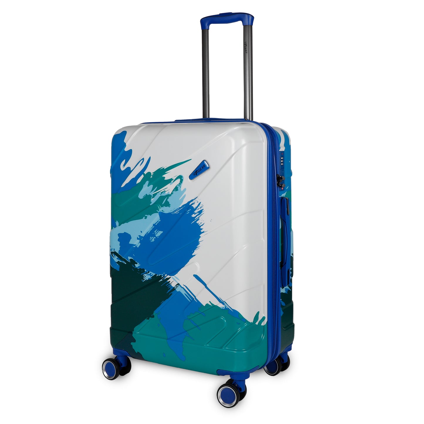 Picasso 24" Blue Expandable Medium Check- in Suitcase