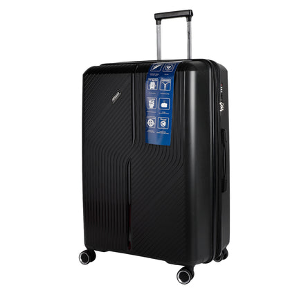 STV PP04 24" Black Expandable Medium Check- in Suitcase