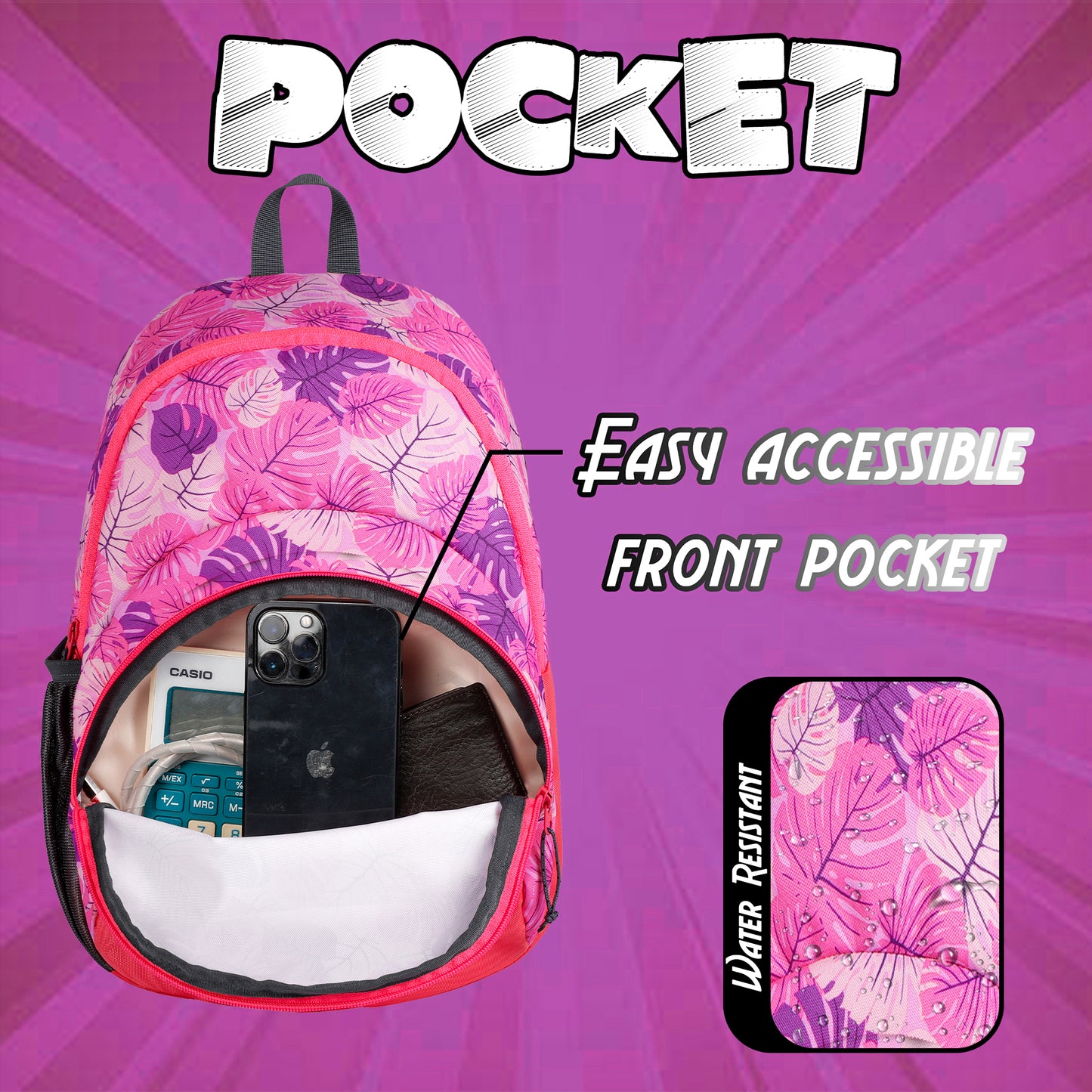 Dylan 15L Tropical pink, purple Backpack