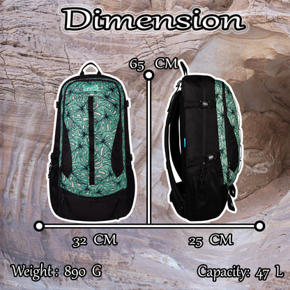 Grit 47L Green Black Palm Rucksack