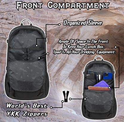Grit 47L Grey Black Palm Rucksack