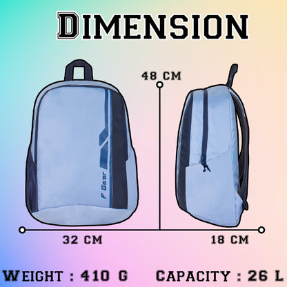 Scholar 26L Light Blue and Navy Backpack