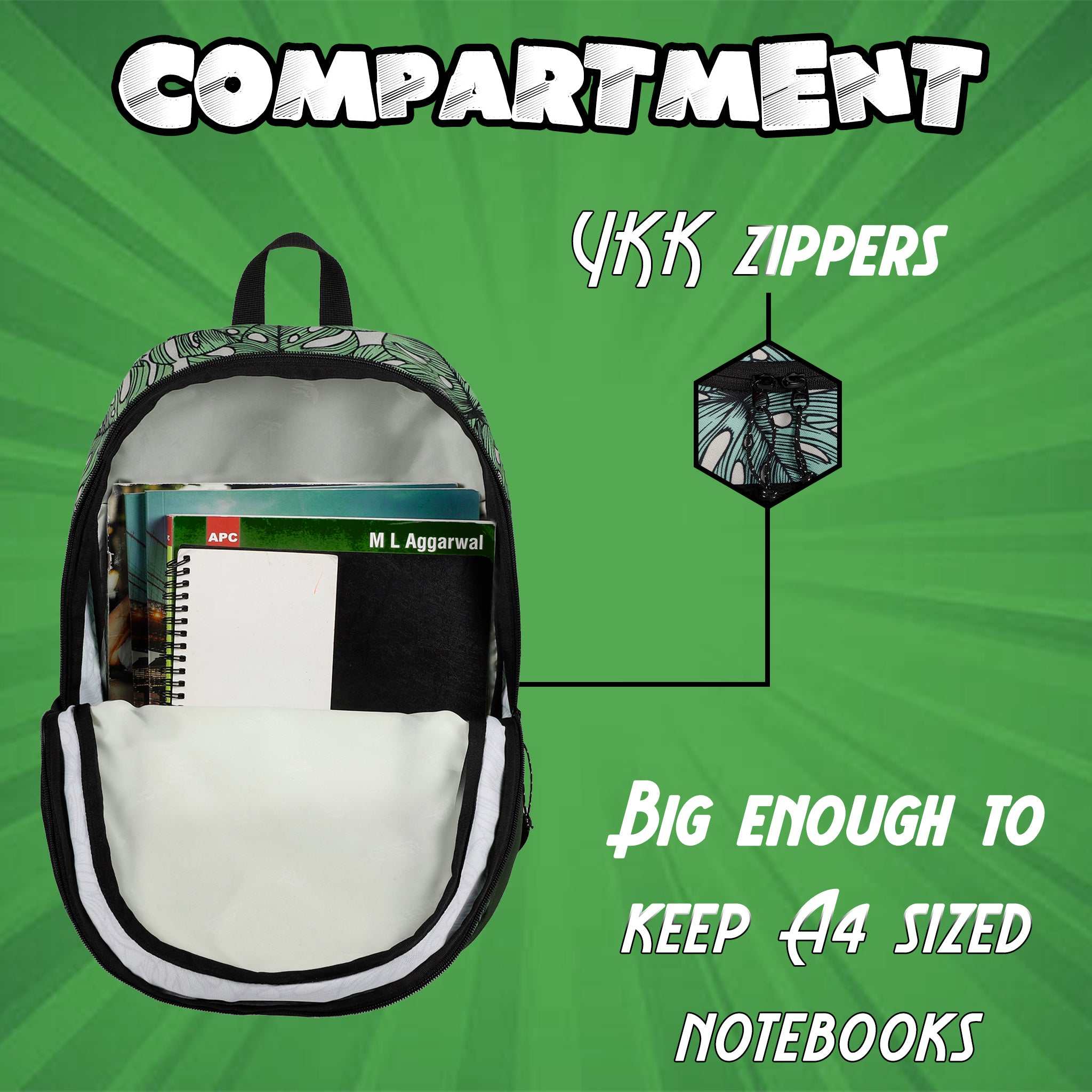 F Gear Dylan Palm Green Black 15 L Backpack (4208) F Gear.in