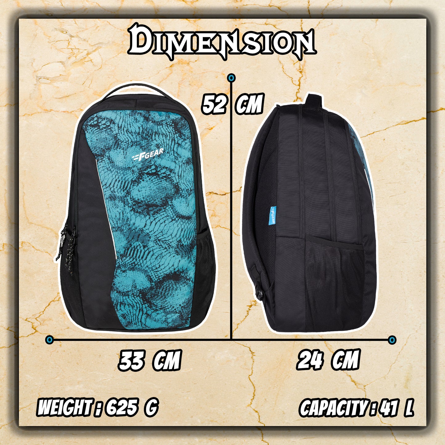 Provost 41L Marine Web Backpack With Rain Cover