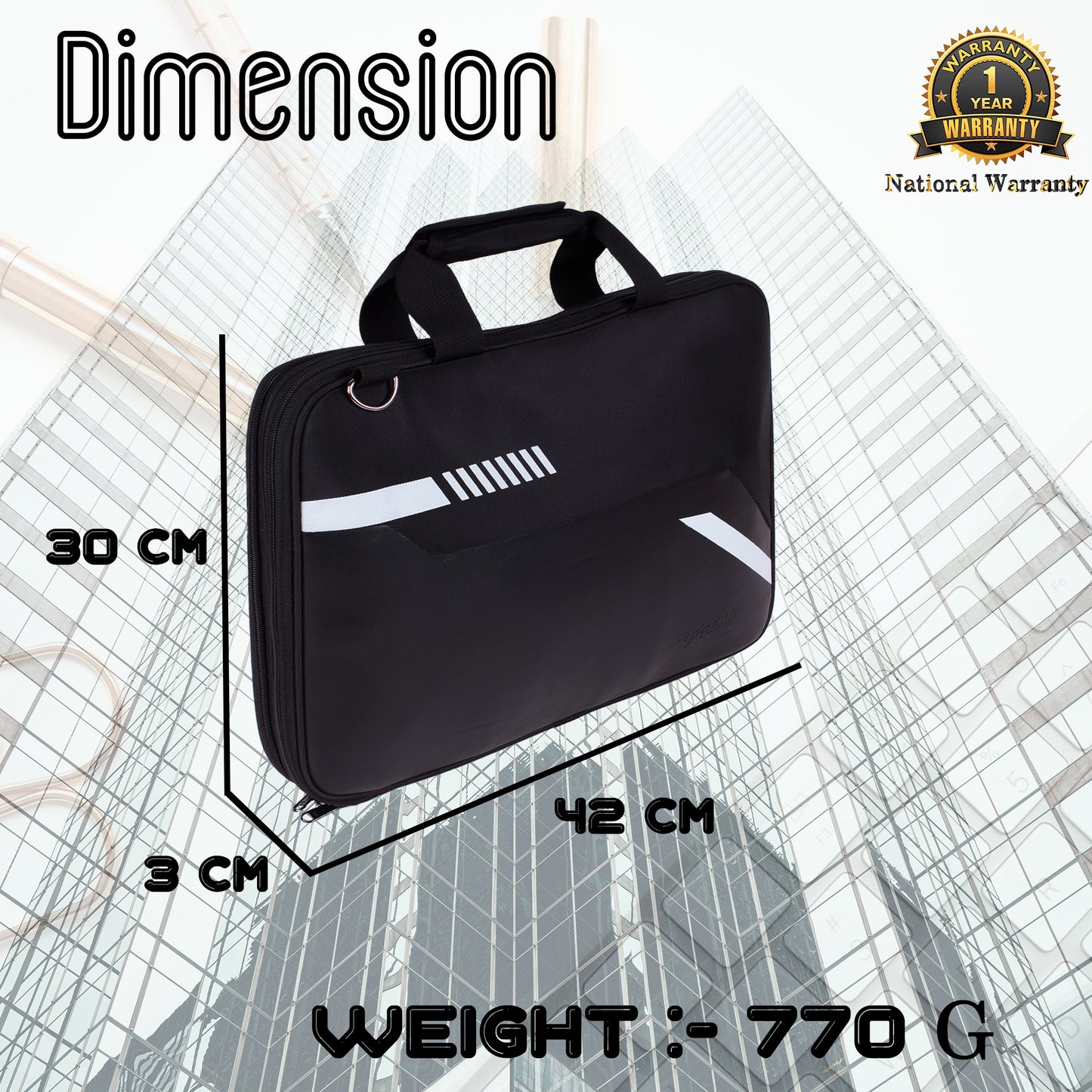 Archimedius 3L Black Office Bag