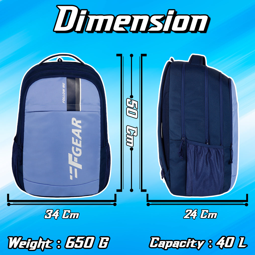 F Gear Airbus Navy Blue 40 L Backpack (4251) F Gear.in