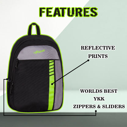 Leader 34L Black and Green Backpack