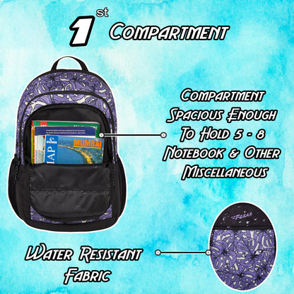 Cohort 36L Lavender Black Palm Backpack
