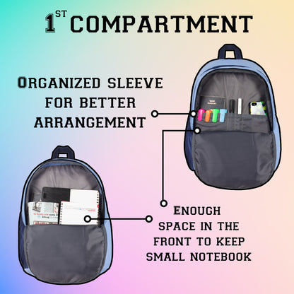 Scholar 26L Light Blue and Navy Backpack