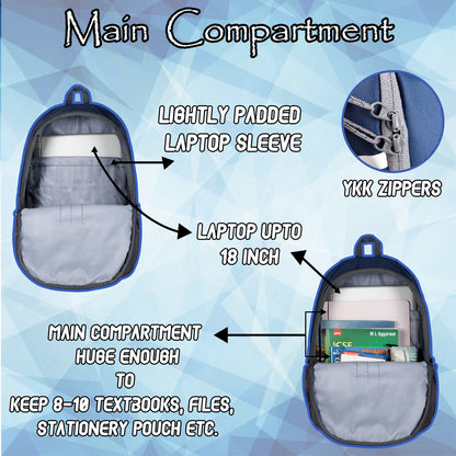 Rivet 30L Blue Grey Backpack