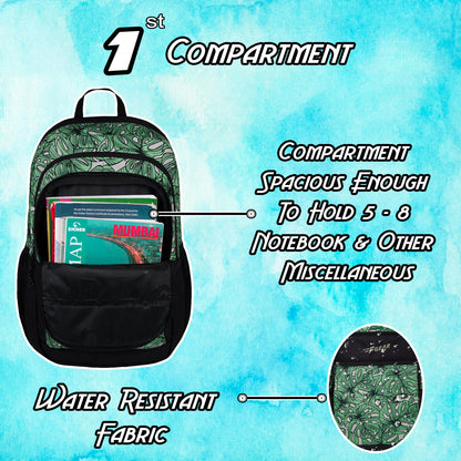 Cohort 36L Green Black Palm Backpack