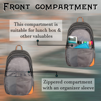 Assessment 30L Grey and Orange Backpack