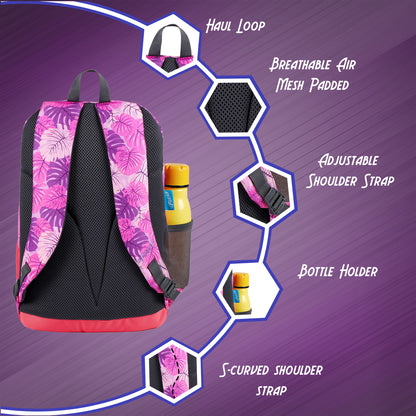 Ellis 17L Tropical pink and purple Backpack