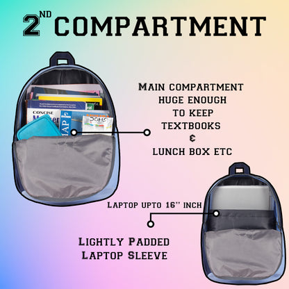Scholar 26L Light Blue and Navy Backpack