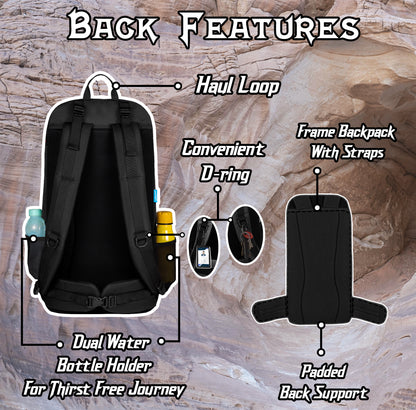 Grit 47L Grey Black Palm Rucksack