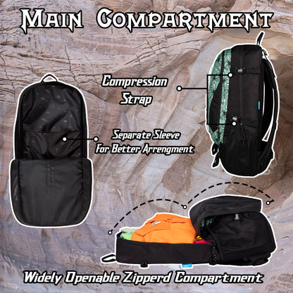 Grit 47L Green Black Palm Rucksack