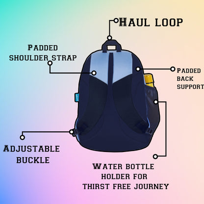Scholar 26L Light Blue and Navy Backpack