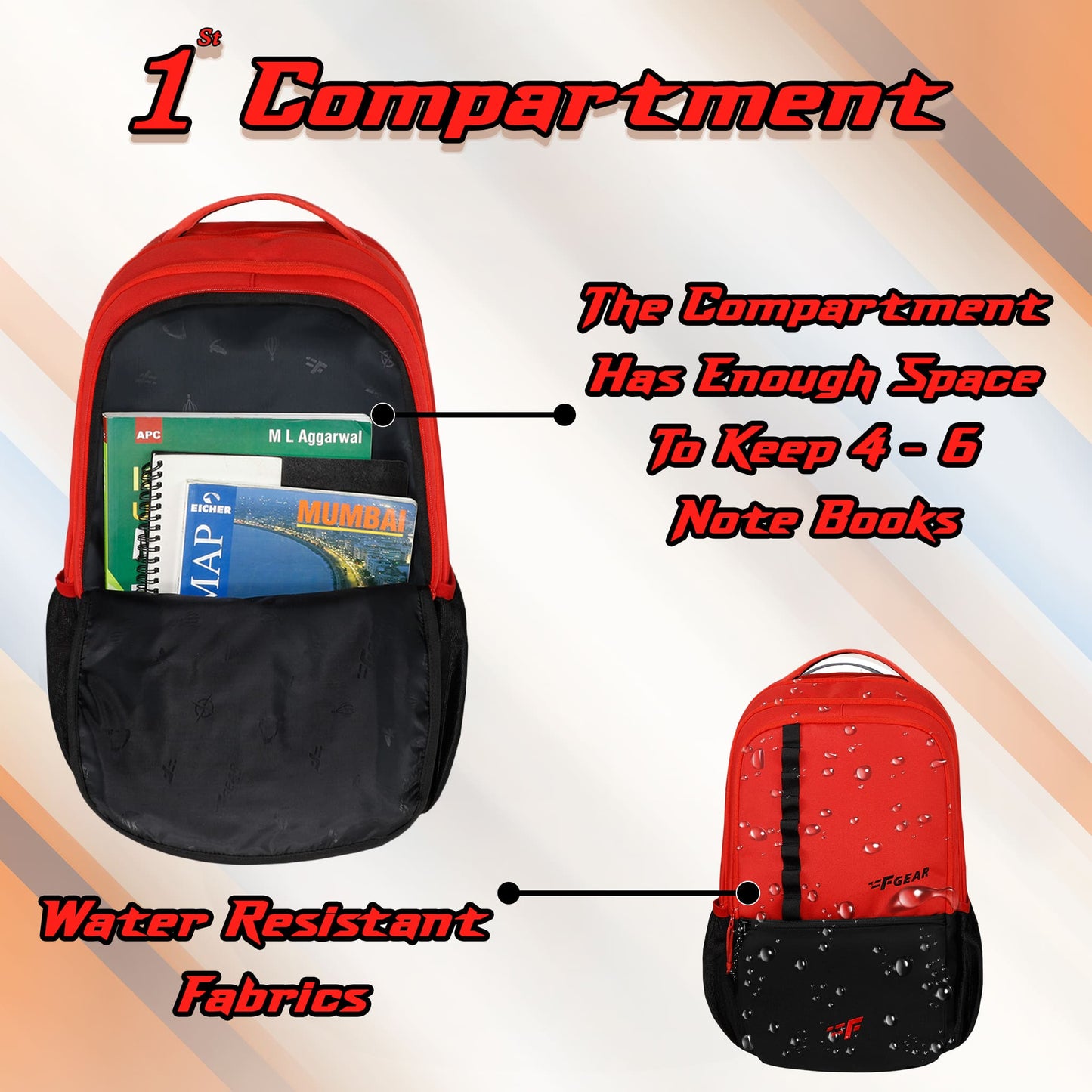 Dynamo 35L Red Black Backpack