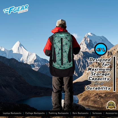 Grit 47L Green Black Palm Rucksack