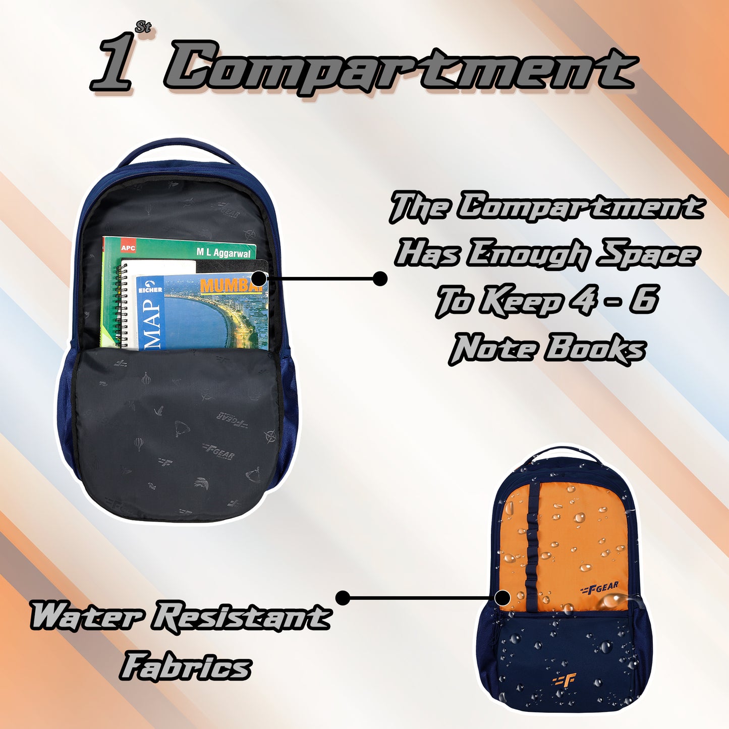 Dynamo 35L Orange Navy Backpack